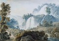 View Of The Waterfalls At Tivoli - Filippo Giuntotardi