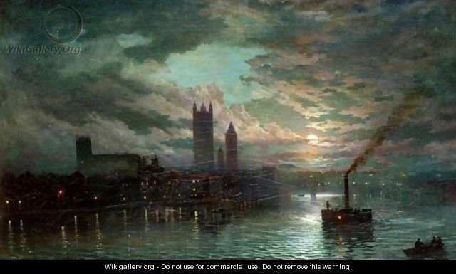 The Thames At Night - (after) Walter Meegan