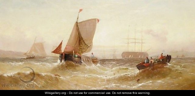Fishing Boats - (after) William Calcott Knell