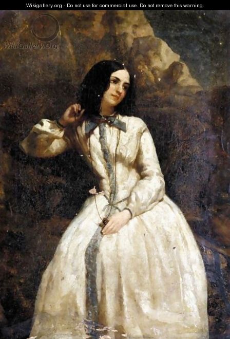 Lady In A White Dress - (after) William Etty
