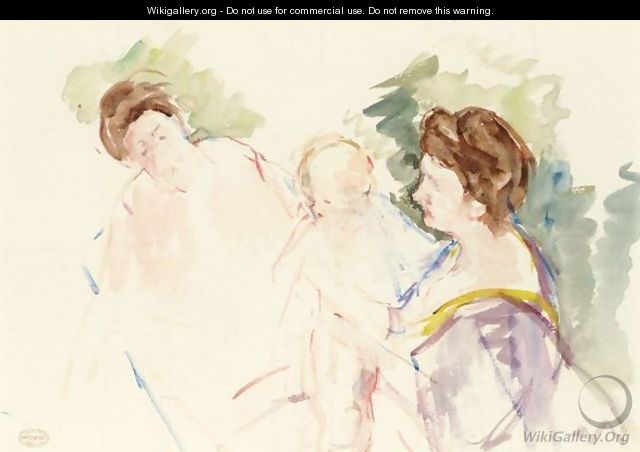 Deux Meres Et Un Enfant Dans Un Bateau - Mary Cassatt