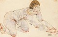 Kniender Weiblicher Akt (Crouching Female Nude) - Egon Schiele