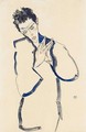 Selbstbildnis Mit Gefalteten Handen (Self-Portrait With Folded Hands) - Egon Schiele