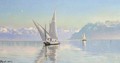 View Across Lake Geneva, Switzerland - Peder Monsted