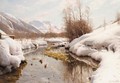 Snedakket Flodbred (A Snowy River Bank) - Peder Monsted
