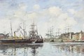 Le Havre. Bassin De La Barre the Subtle Tonalities And Delicate Brushstrokes In The Present Work Are Exempliary Of Boudin's Most Accomplished Paintings. Born In Honfleur, Boudin Opened An Artist's Paint Shop In Nearby Le Havre When He Was Twenty Years Old - Eugène Boudin