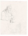 Old Man In Meditation, Leaning On A Book - Rembrandt Van Rijn