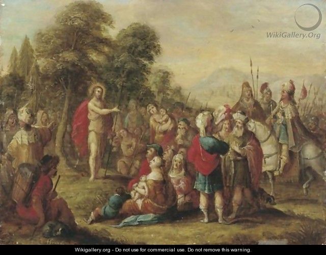 La Predication De Saint Jean-Baptiste Dans Un Paysage (The Preaching Of Saint John The Baptist) - (after) Frans II Francken