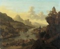 Paysage De La Vallee Du Rhin follower Of Jan Griffierrhenish Landscape - Jan the Elder Griffier