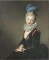 La Jeune Femme Au Billet Doux Ou Portrait Presume De Mademoiselle Christine-Antoinette-Charlotte Desmares - Jean-Baptiste Santerre
