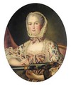Portrait Of Madame De Pompadour At Her Tambour Frame - (after) Franois-Hubert Drouais