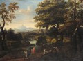 An Italianate Landscape With Erminia And The Basket Weavers - (after) Pietro Paolo Bonzi