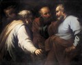 Saint Peter And Three Disciples - (after) Pietro Muttoni, Il Pietra Della Vecchia