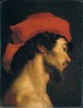 The Head Of A Young Man In Profile, Wearing A Red Hat - (after) Cristofano Allori