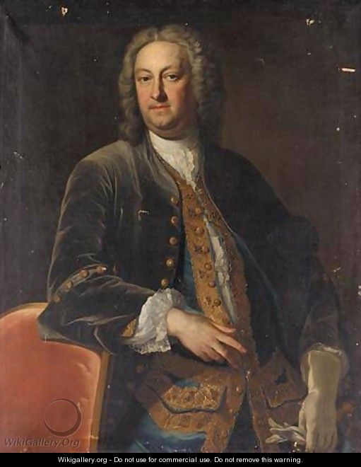 Portrait Of A Gentleman, Possibly Peter Abraham Luard (B.1703) - Jean Baptiste van Loo