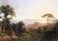 A View Of The Bay Of Baia Near Naples, With The Town Of Pozzuoli On The Coast - Wilhelm Jakob Huber
