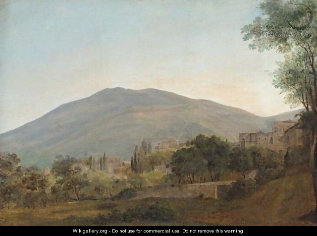 An Italianate Landscape With A Town Before A Hill - (after) Jean-Joseph-Xavier Bidauld