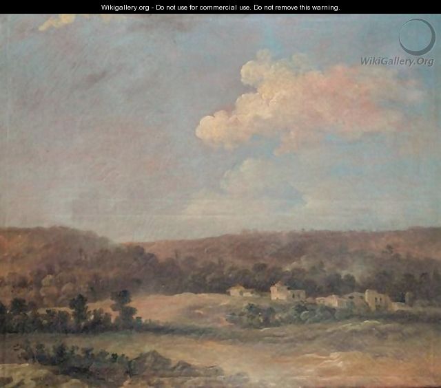 An Italianate Landscape With A Hamlet In The Distance - French School