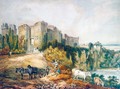 Figures And Cattle By Chepstow Castle - Samuel Henry Gordon Alken