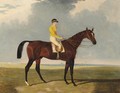 A Bay Racehorse With Jockey Up, A Racecourse Beyond - Charles Bilger Spalding