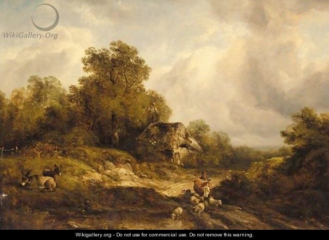 Droving Cattle And Sheep - Richard Hilder