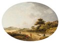 Rustics By A River In A Wooded Landscape - George Morland