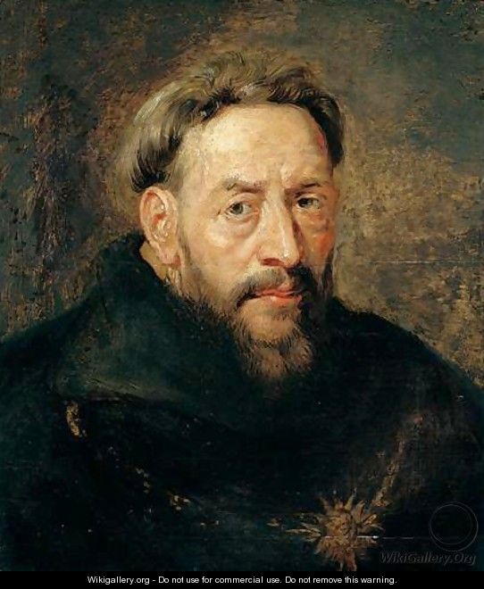 Portrait Of A Capuchin Monk, Head And Shoulders, Wearing A Chain - Peter Paul Rubens