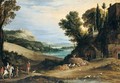 An Italianate Landscape With A Hawking Party Approaching A Villa, Other Huntsmen And A Hilltop Town Beyond - Paul Bril