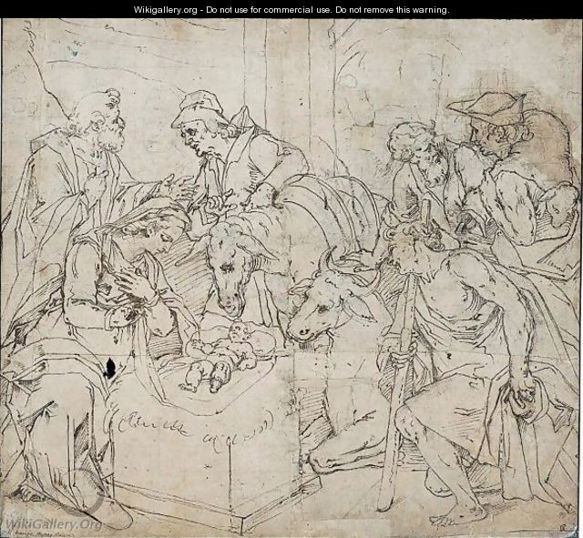 The Adoration Of The Shepherds - Giovanni Battista (Il Malosso) Trotti