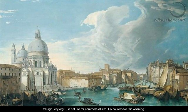 Venice, A View Of The Grand Canal With The Church Of Santa Maria Della Salute - Luca Carlevarijs