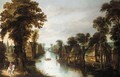A Village By A River With A Gentleman On Horseback On A Track - (after) Jan The Elder Brueghel