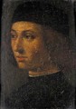 Portrait Of A Young Man, Head And Shoulders, Wearing Black - (after) Andrea Previtali