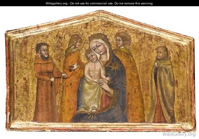 The Madonna And Child With Four Saints - Italian School