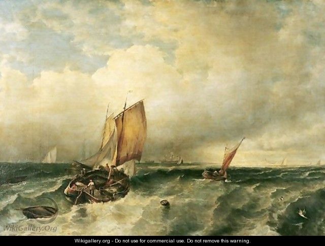 Dutch Fishing Boats Off The Coast - John H. Wilson