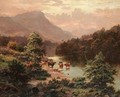 Cattle By A River - Edgar Longstaffe