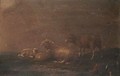 Sheep Grazing - Franz van Severdonck