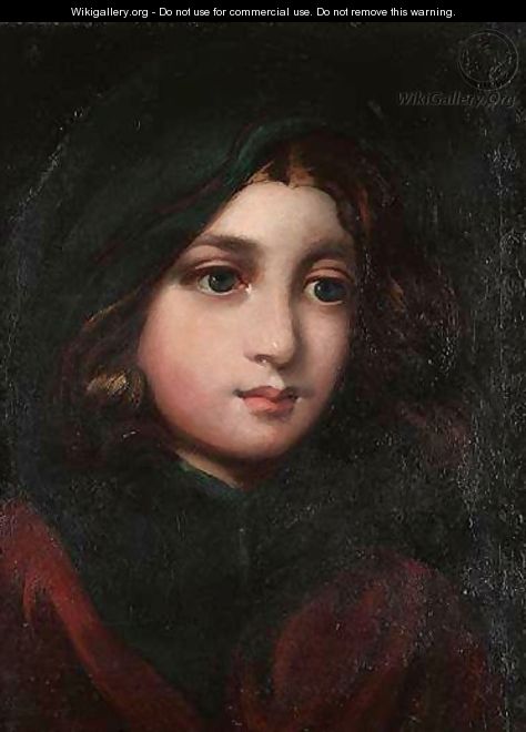 Head Of A Young Girl - English School