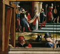 Saint Severus Entering A Church, Weavers At Work In The Foreground - Pieter Coecke Van Aelst