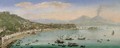 Naples, A View Of The Bay Seen From Posillipo With The Molo Grande In The Centre And Mount Vesuvius Beyond - Tommaso Ruiz