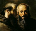 Two Head Studies Of Franciscan Saints - (after) Domenico Fetti