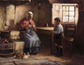 By The Fire With Grandmother - Henry John Dobson