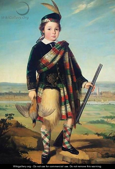 The Young Highlander With Aberdeen In The Distance - (after) Sir John Watson Gordon
