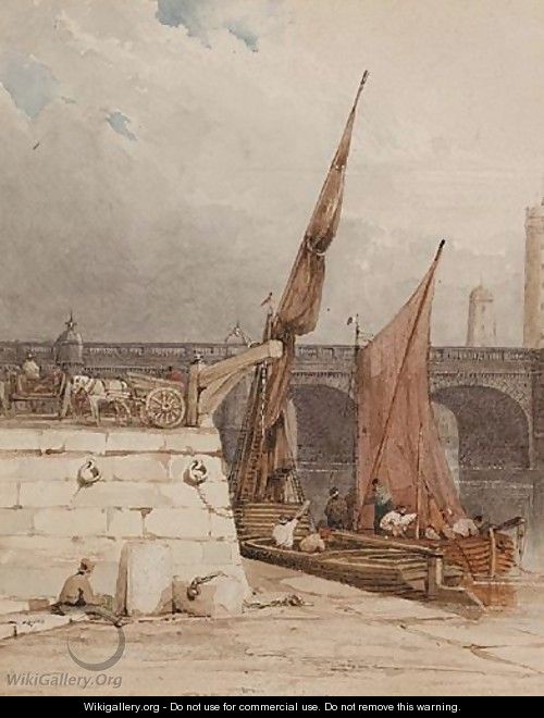 Waterloo Bridge And Shot Tower - (after) Samuel Owen