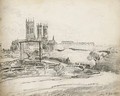 Landscape with a cathedral behind - George Arnald