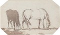 Horses Grazing In A Field - Thomas Rowlandson