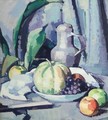 Still Life With Jug, Melon, Grapes And Apples - Samuel John Peploe
