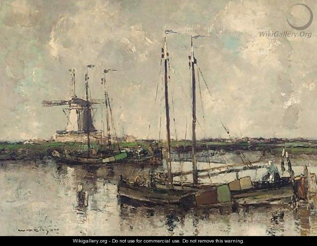 A Canal Scene - William Alfred Gibson