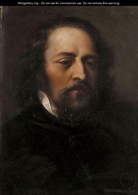 Portrait Of A Gentleman, Said To Be Tennyson - English School