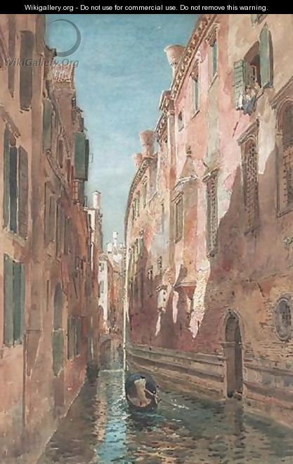 A Venetian Canal - Edward Angelo Goodall