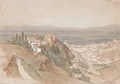 The Alhambra With The Generalife And The Palace Of Charles V From Under La Silla Del Moro - (after) Edward Lear